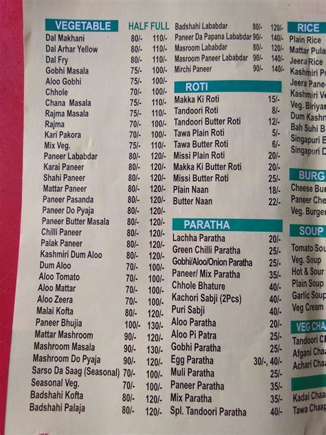 Menu at New Green Chilli Restaurant & Caterers, Ghaziabad