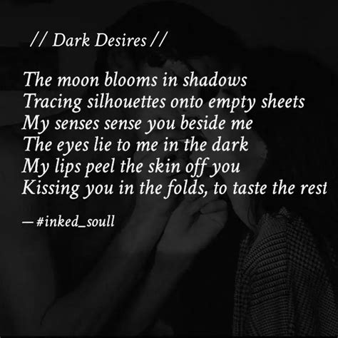 The moon blooms in shadow... | Quotes & Writings by Inked Soull | YourQuote