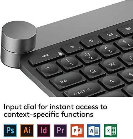 Logitech Craft Wireless Advanced Keyboard with Creative Input Dial - Furper