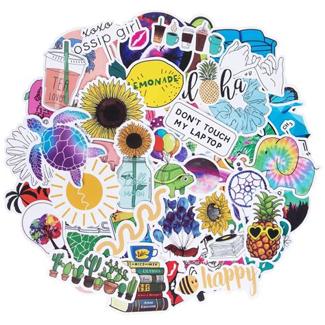Buy 100 Pack Stickers for Water Bottles, Laptop Stickers Aesthetic ...