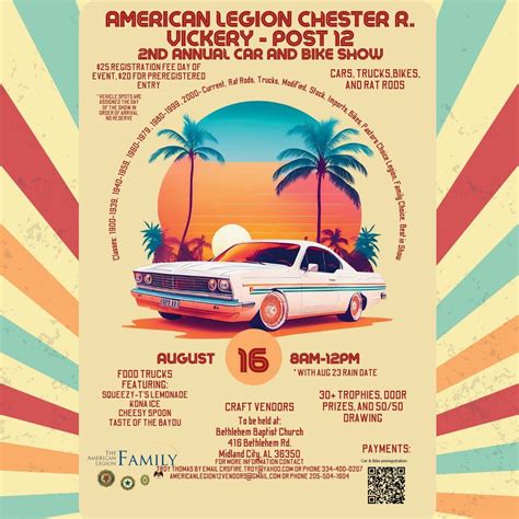 American Legion Chester R. Vickery - Post 12 2nd Annual Car and Bike ...