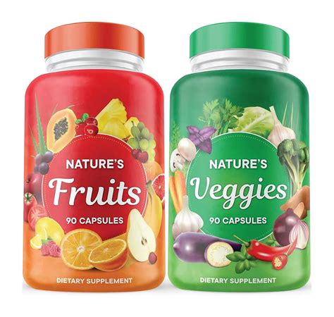 Oem Fruits And Veggies Capsules Whole Food Supplement With Superfood ...