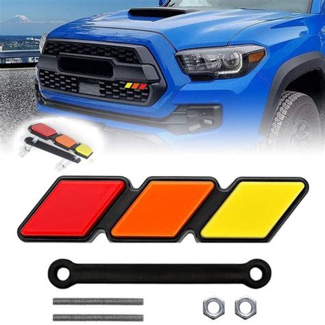 Buy Tri-color 3 Grille Badge Emblem for Toyota TRD Tacoma 4Runner ...