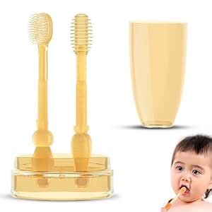 PANCA Baby Tongue Cleaner Set with Storage Box | Soft Silicone Bristle ...