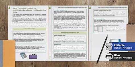 Developing Maths Problem Solving Skills