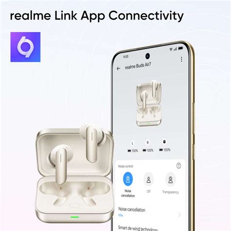 realme Buds Air7 with 52dB ANC, 12.4mm Driver, 52hrs Playback, IP55 ...