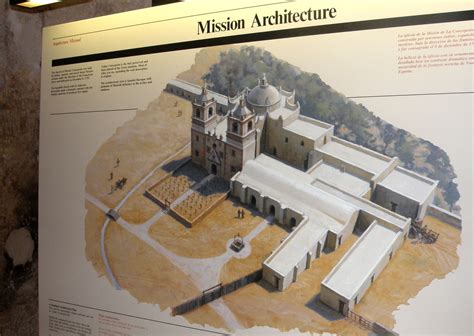 Mission Concepcion, San Antonio. TX. A reconstruction of the layout of ...
