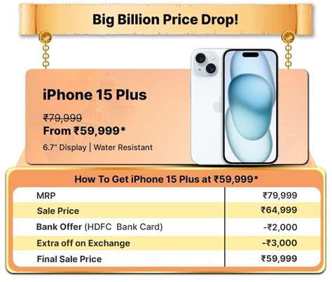 iPhone 15 gets massive discount, selling at Rs 50,499 during sale ...
