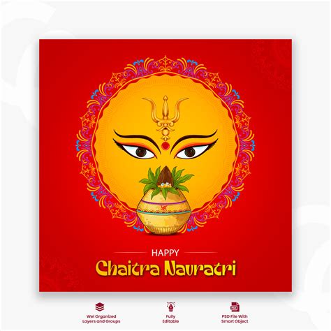 Happy Chaitra Navratri | Instagram & Social Media Post Template – CREATEPIK
