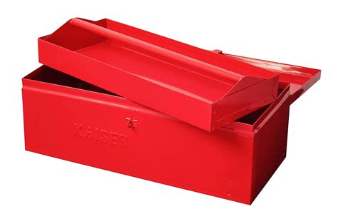 KAISER Steel Tool Box with Removable Metal Tote Tray, 18 - Inch ...