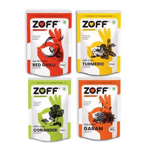 Zoff Essential Kitchen Spices - Garam Masala, Red Chilli, Turmeric ...