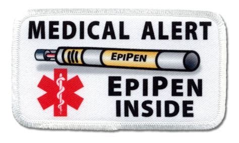 EPIPEN INSIDE Medical Alert Symbol Rectangle Sew-on Patch : Amazon.in ...