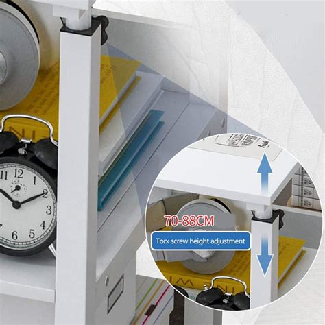 Buy Adjustable Bedside Table with Wheels and Storage, Sofa Side Nursing ...