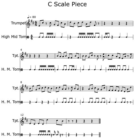 C Scale Labeled