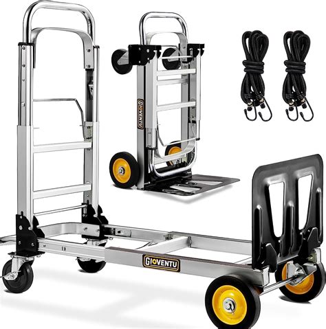 YITAHOME 2 in 1 Folding Hand Truck, Heavy Duty Convertible Dolly 400lbs ...