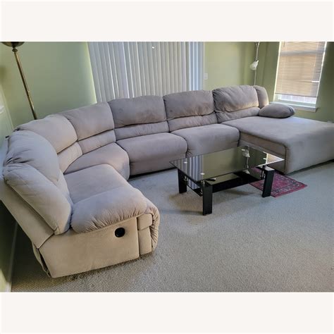 Raymour & Flanigan Sectional Sofa with Chaise - AptDeco