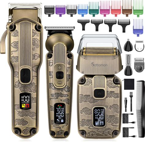 Amazon.com: Scttomon Beard Trimmer Kit Hair Clipper Set Professional ...