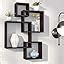 Dime Store Intersecting Wall Mount Wall Shelf Four Wall Shelves for ...