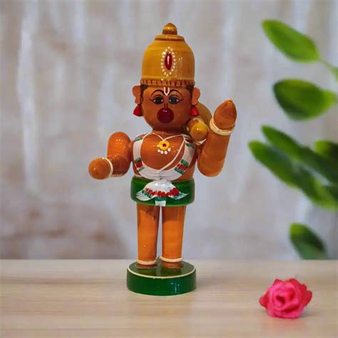 Buy Etikoppaka Little Hanuman Statue - Handcrafted Wooden Decor – Krafteria