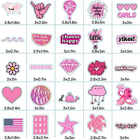 Preppy Aesthetic Printable Stickers Cute Printable Stickers, 57% OFF