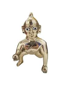 Buy Handmade Brass laddu Gopal | pital ladoo Gopal | Krishna Idol ...