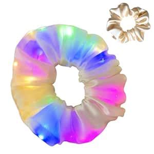 Rack Jack LED Light Hair Scrunchie Silky Satin Hair Ties with Multiple ...