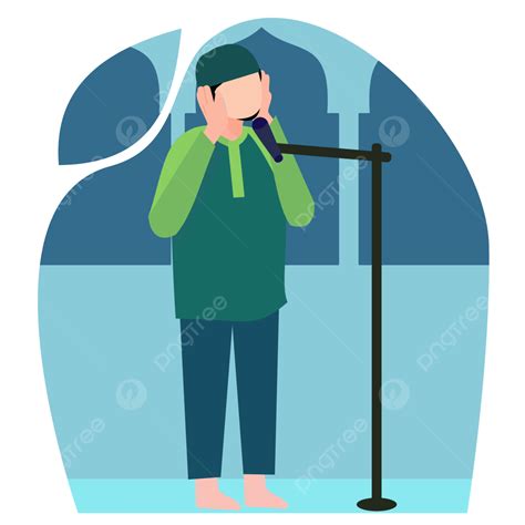 Muslim Man Calling For Prayer, Call To Prayer, Prayer, Islam PNG and Vector with Transparent ...