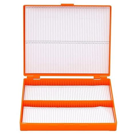 Bello Slide Box 100 Slides with Index Holder Prepared Microscope Slides ...