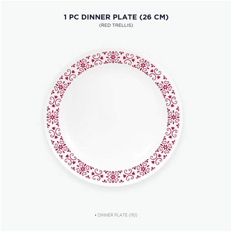 Buy Corelle Livingware Red Trellis Dinner Plate online in India at ...