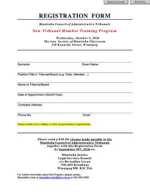 Fillable Online mcatmanitoba REGISTRATION FORM - mcatmanitobaca Fax ...