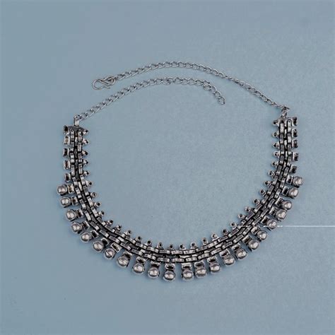 Brass Oxidised Necklace – Sanseeta