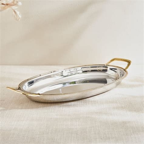 Buy Serveware Bulk Steel Serving Tray from Home Centre at just INR 2499.0