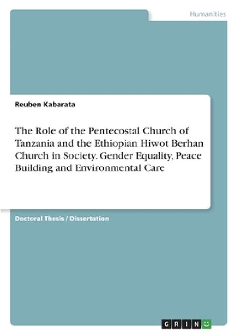 The Role of the Pentecostal Church of Tanzania and the Ethiopian Hiwot ...