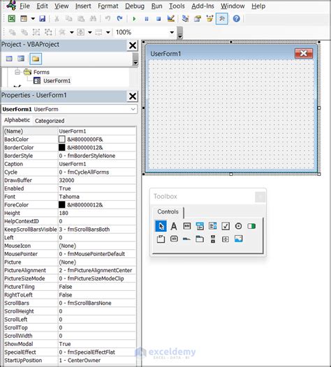 Image result for VBA Open Userform with Button