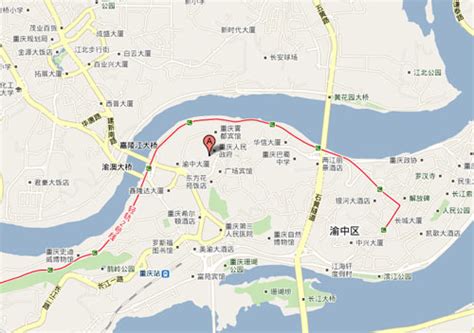 重庆市渝中区中兴路地图-