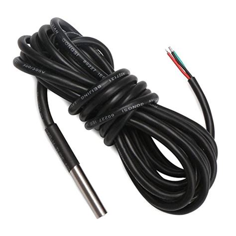 KitsGuru Waterproof DS18B20 Digital Temperature Sensor Probe 100cm Wire ...