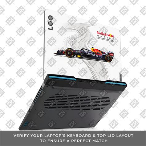 Red Bull Racing in Action Lenovo LOQ 2023 15IRH8, 15APH8 Laptop Skin