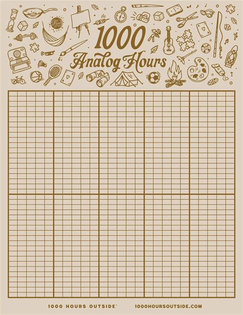 Ten Year Tracker | Track Your Progress — 1000 Hours Outside