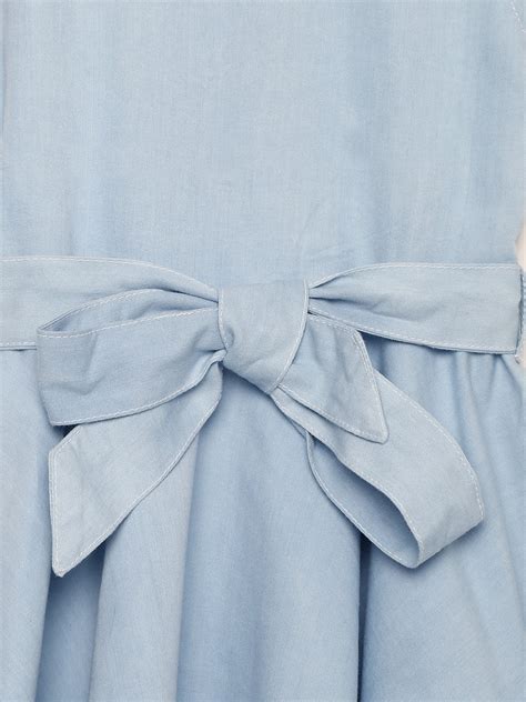 Girls Denim Lace Bodice dress with Belt – Stylestone