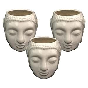 Kuber Industries Buddha Flower Pot|Buddha Head Shape Flower Planter ...