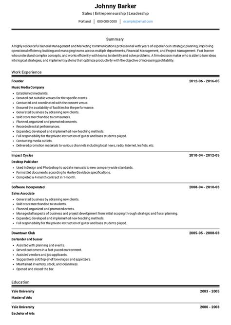 Entrepreneur Resume 的图像结果