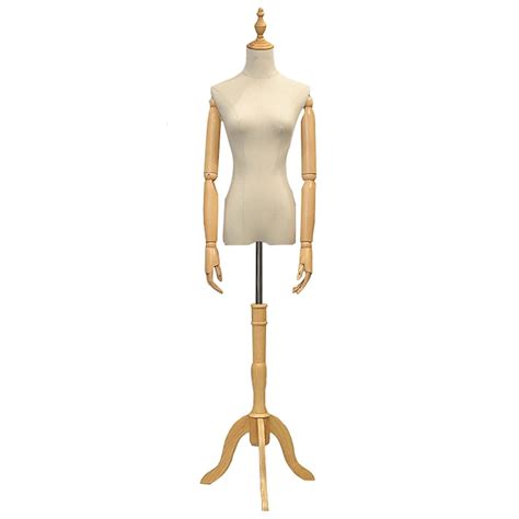 Buy Clothing Store Mannequin Props Female Bust Mannequin,with Wood Arms ...