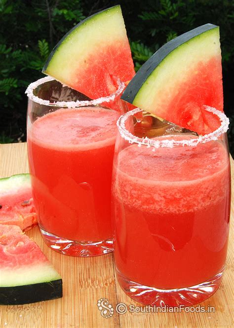 Watermelon juice -How to make-Step by step photos