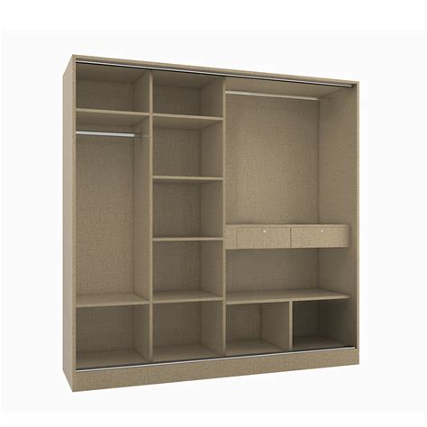 2 Door Sliding Wardrobe With Natural and Berry Finish – Qarpentri