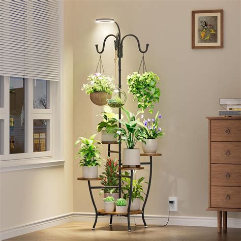 Amazon.com: BACEKOLL Plant Stand Indoor with Grow Light - 72" Tall ...