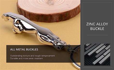 Vocado Silver Jaguar Full Metallic Key Chain Universal for All Car ...