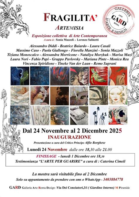 Fragilità, Artemisia - edizione 2025, GARD Galleria Arte Roma Design ...