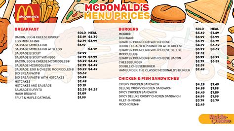 McDonald's Menu Prices: Breakfast, Meals and Drinks (2024)