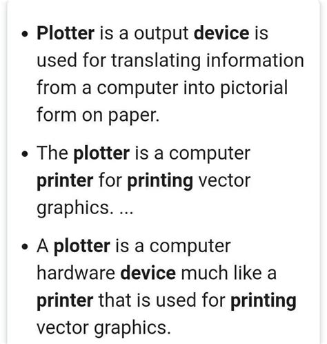 Printers and plotters are going example of what devices - Brainly.in