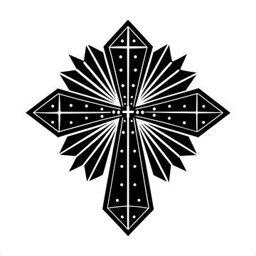 Crystal studded cross | Premium AI-generated vector